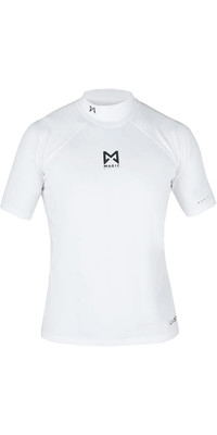 2023 Magic Marine Mens Cube Short Sleeve Rash Vest MMMCSSRV - White